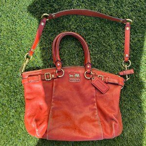 Orange Leather Coach Purse $40 - image 1